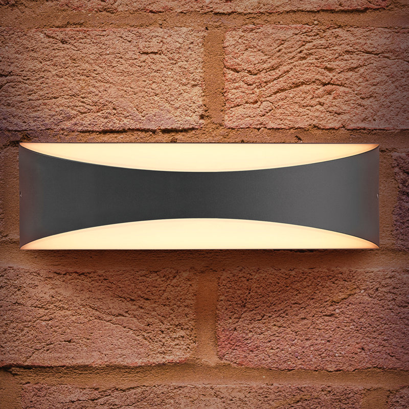 Elsbernd Anthracite 7.2cm H Integrated LED Outdoor Flush Mount