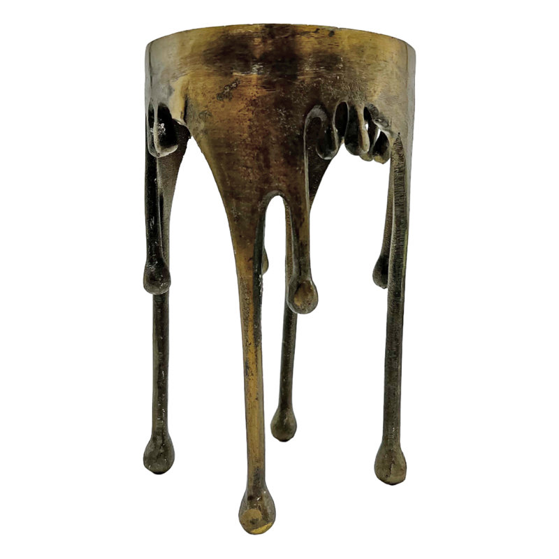 Aluminum Candlestick, 9.5'' H x 6'' W x 6'' D