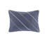 Ensemble de literie en polyester de qualité supérieure, motif rayé bleu-gris pour la maison