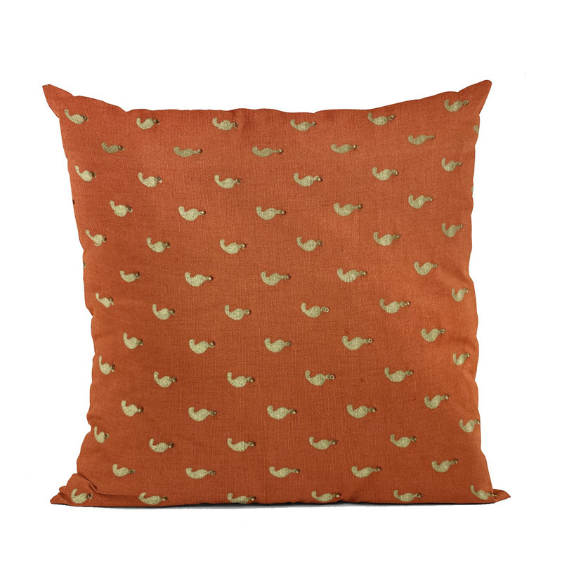 Beaded Linen Indoor/Outdoor Pillow Cover & Insert, Red, 26" x 26"