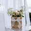 Panier de mariage en rotin tissé à la main avec perle et ruban 1pc - Panier de rangement décoratif rond Boho pour demoiselle d'honneur