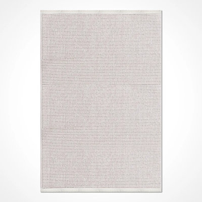Tapis blanc en polyester antidérapant Echevarria résistant aux taches et facile à nettoyer