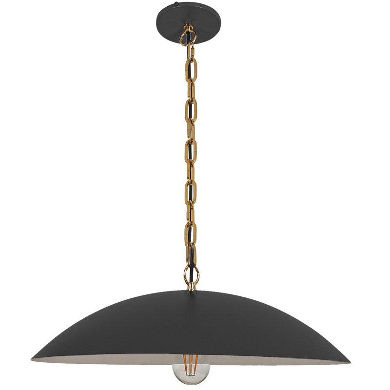 Luminaire suspendu à chaîne et à cordon 1 lumière Ofelia, Blanc mat, H 81 po x l 19,75 po x P 19,75 po