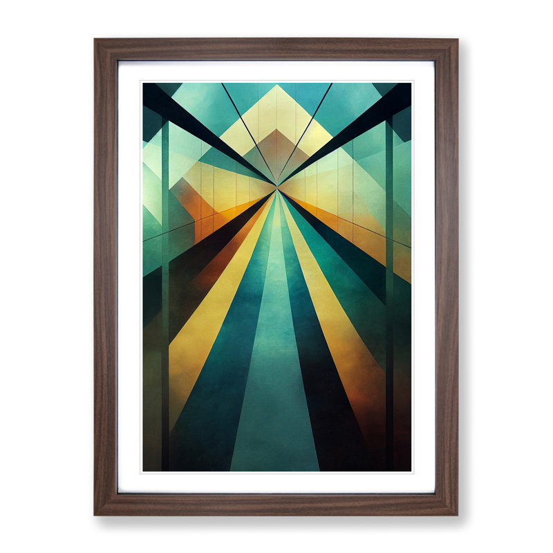 Awesome Abstract Art No.3 - Wall Art, 64cm H x 46cm W x 2cm D, Walnut Framed