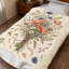 Jeté Wildflower Bouquet - couverture en velours de velours de coton et ruban ivoire Vintage Cottage Decor, 40 x 50 po-135345518