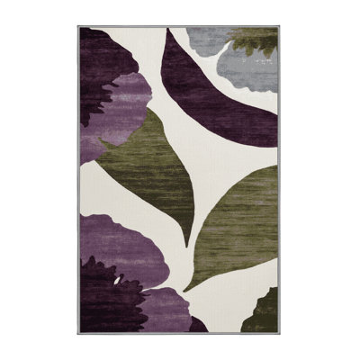 Tapis gris aquarelle lavable à la machine