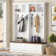 Farmhouse 4-in-1 Hall Tree with Wood Grain Bench, Mudroom Versatile Coat Rack with 2 Large Drawer, Entrance Organizer for Hallway, Living Room, 55.9"W