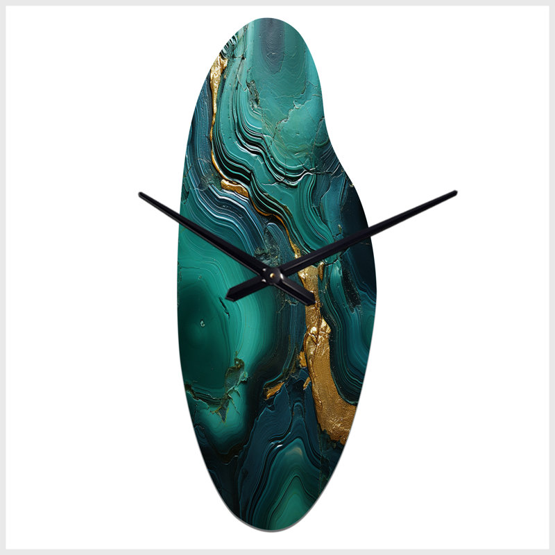 Horloge Omombo Spiritual Stone Malachite Renewal - Pierre Geode, Grand