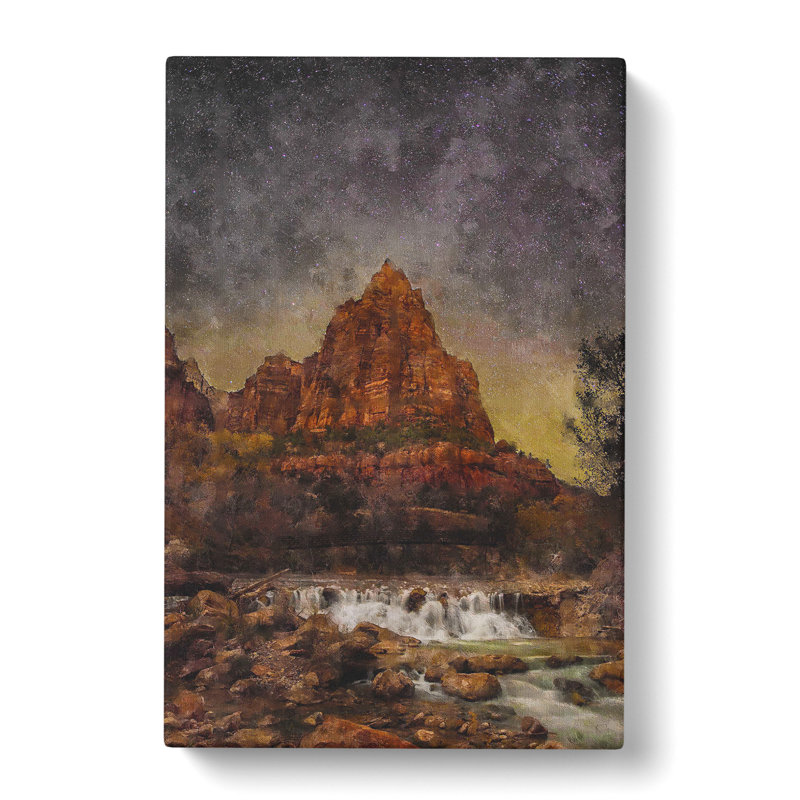 Beneath The Stars In Zion National Park - Wrapped Canvas, 50cm H x 35cm W x 3cm D