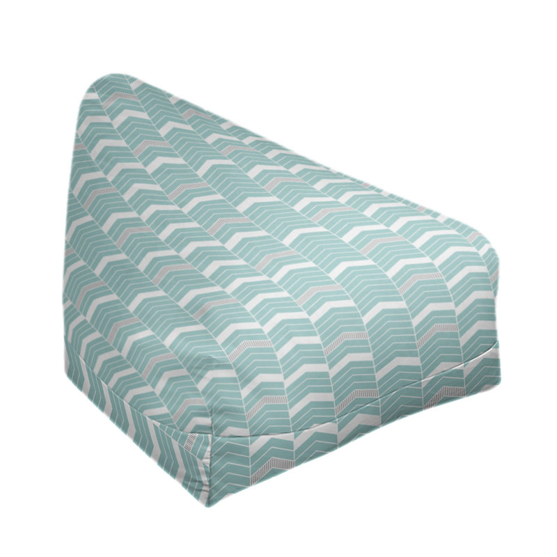 Fauteuil à billes standard &, H 38 po x L 42 po x P 29 po, Bleu sarcelle/Gris, Pas de bourre