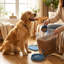 17.53"H Pet Food Storage Container(Blue)