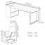 Bureau de qualité supérieure en placage de bois fumé-1765862102