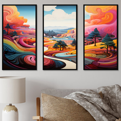 «Fantasy Food In Colorful Meadow 1», art mural prairie