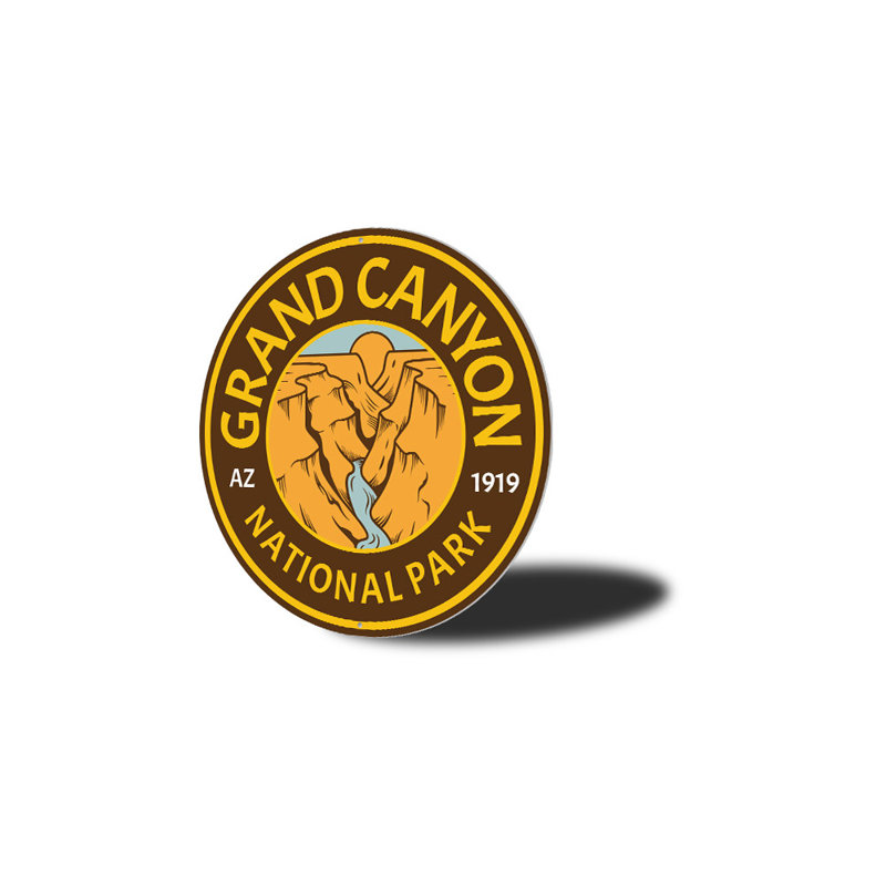 Plaque en aluminium «Grand Canyon Year», H 12 po x l 12 po x P 0,04 po