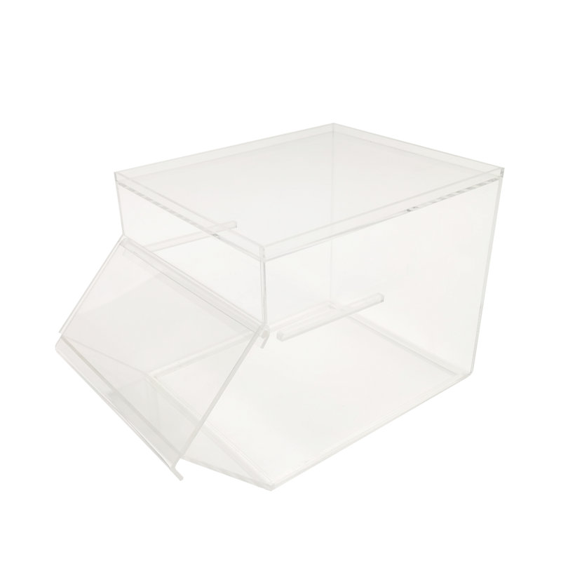 Fixturedisplays® 8,3 X 13 X 8,5 "Bac à bonbons en acrylique transparent empilable, capacité de 2,5 gallons, détail et événements, distributeur de grain de café 19475