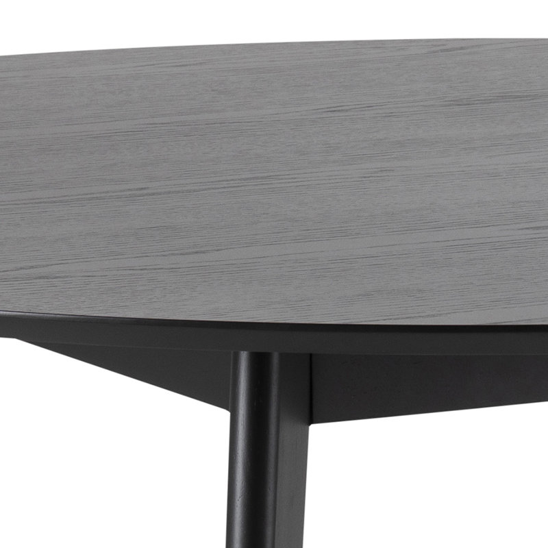 Mcclaskey Round Dining Table, Black, Black
