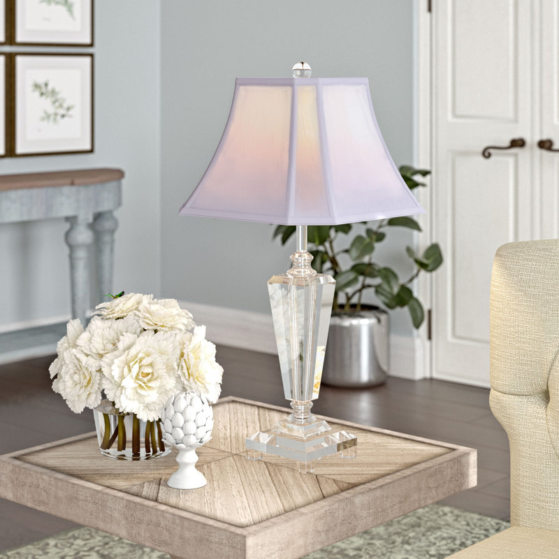 Eagleville Crystal Table Lamp, White