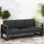 Cour de 75,97 po avec support en aluminium et coussin de construction classique
