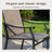 Taline Premium Powder-coated Sling Chair Outdoor Patio Dining Armchair