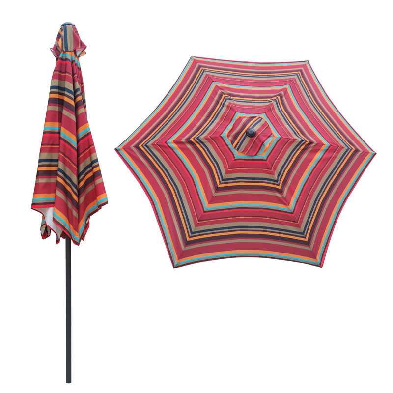 Rayures de parasol 9 pi, Rayures rouges