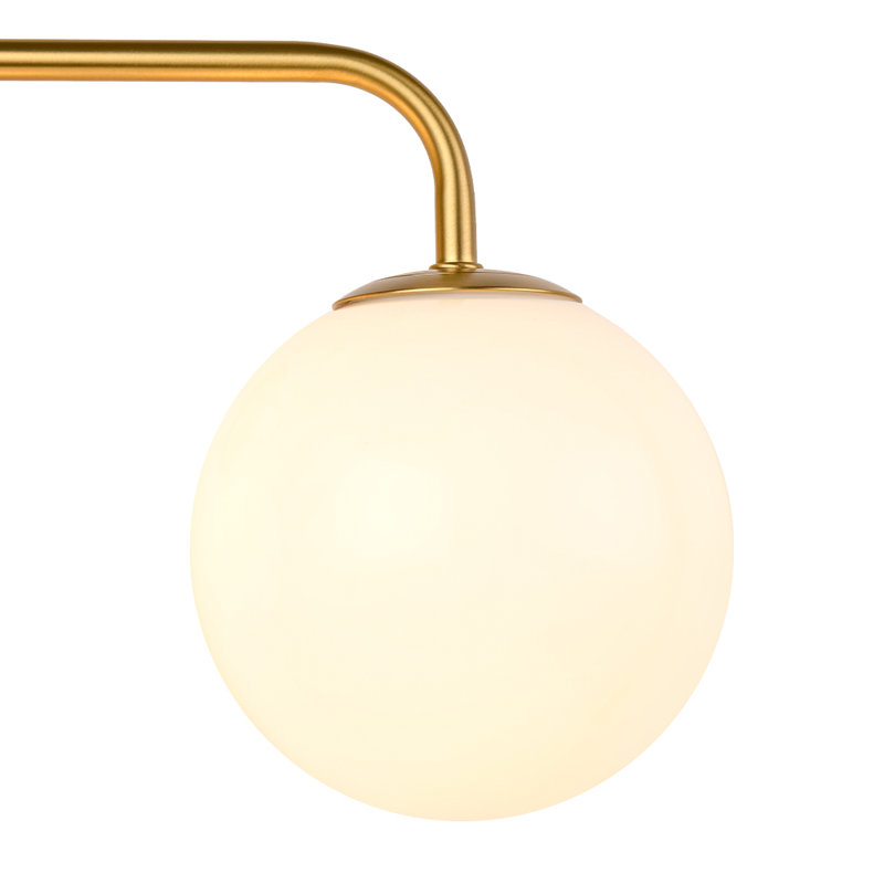 Dimmable Opal Glass Armed Sconce