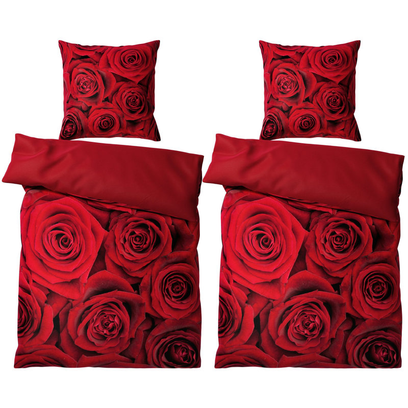 Cotton Floral Duvet Cover Set with Pillowcases Included