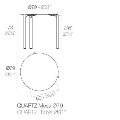 Quartz Plastic Dining Table
