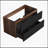 Grace 36" Walnut Bathroom Vanity With Soft Black Drawers WITHOUT Sink, Wall Mounted Floating Bathroom Cabinet For Modern Bathroom,  KD-1929982735-1929982740