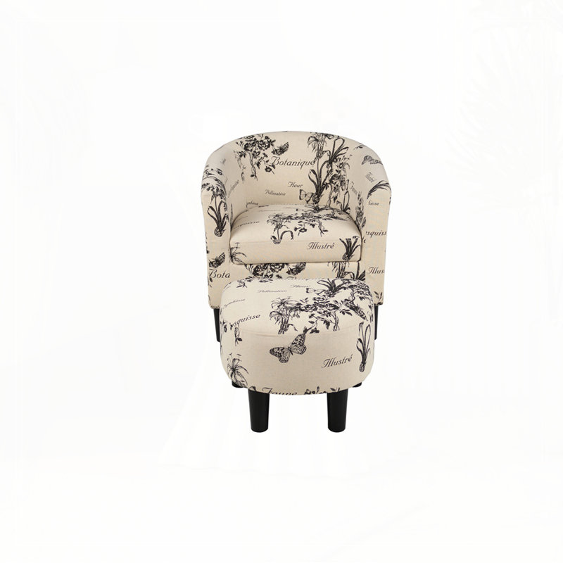 Chaise d'appoint et repose-pieds