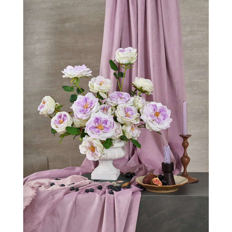 Fleurs roses artificielles 17 po, Mauve