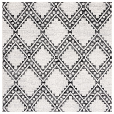 Burch Geometric Ivory/Black Area Rug