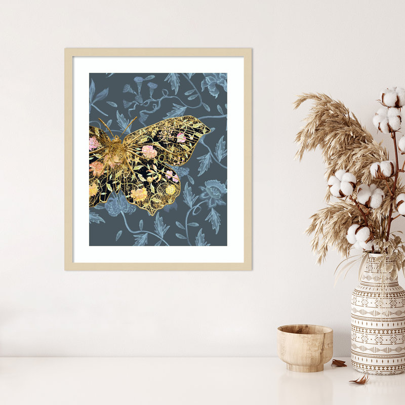 «Nesting Butterfly I» par Melissa Wang, reproduction d'art murale en bois, H 25 po x l 21 po
