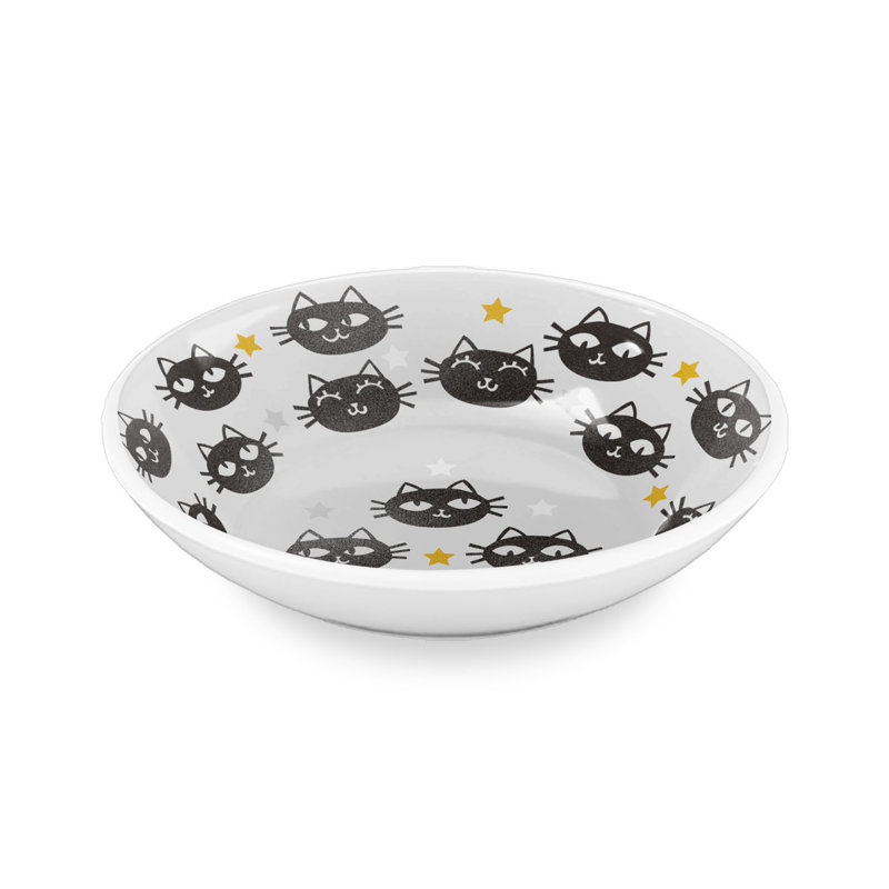 Matt The Cat Melamine Pet Saucer - 0.75 Cup - White
