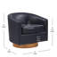 Chaise pivotante demi-tonneau Maisy Midnight