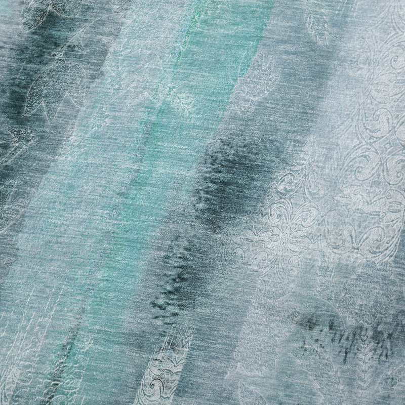 Jeté en sherpa Addison, Bleu sarcelle abstrait 7