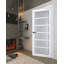 Porte intérieure française pleine prémontée, verre dépoli, Veregio 7602 Blanc Soie, panneau simple standard, cadre, poignées, pour salle de bain ou chambre, portes robustes - 61 cm x 213 cm-109771345-109771358