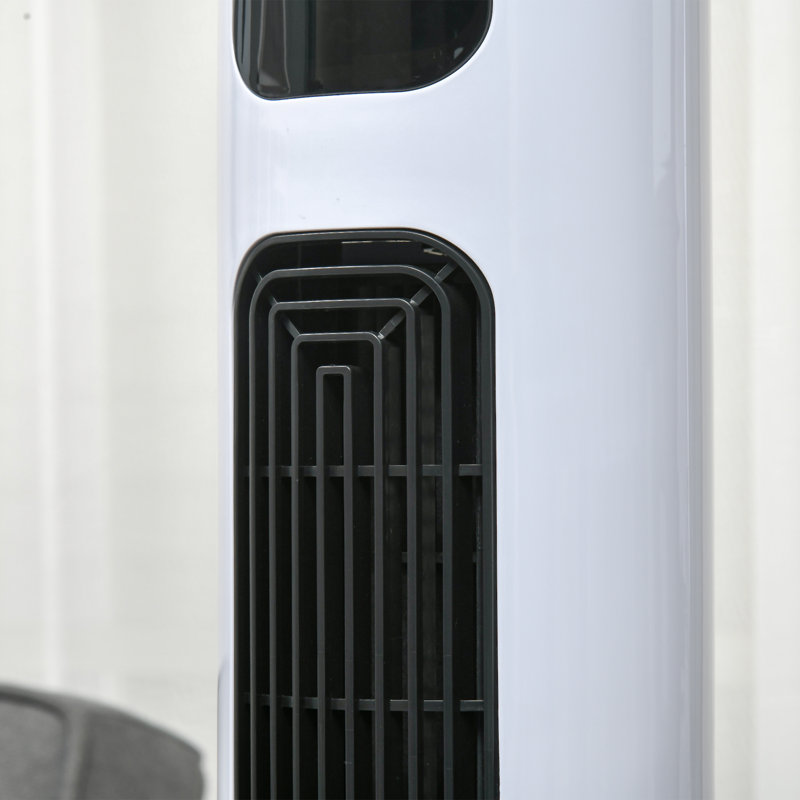 HOMCOM Freestanding Tower Fan Cooling For Home Bedroom With Oscillating, 3 Speed, 12H Timer, LED Sensor Panel, Remote Controller