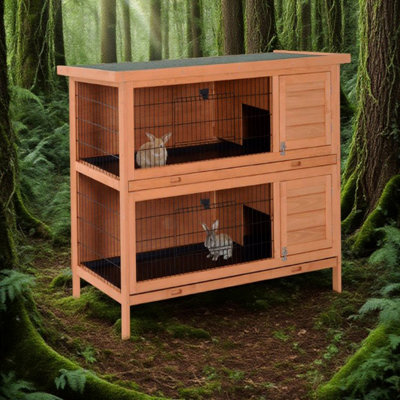 Maison pour petits animaux avec cage à lapin