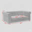 Lit rectangulaire sophistiqué pour animaux de compagnie de taille petite à moyenne. Conçu comme un canapé surélevé durable pour un confort accru. Design moderne et tendance. Finition en matériau gris foncé.-2034108937
