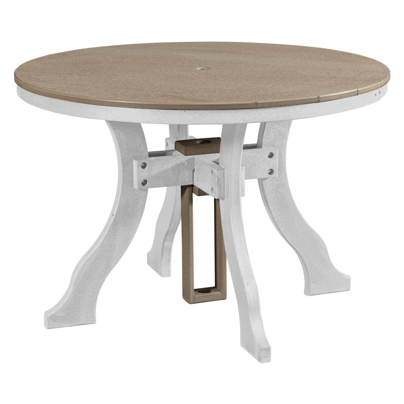 Table ronde en cèdre Rosecliff Heights, Blanc, Blanc