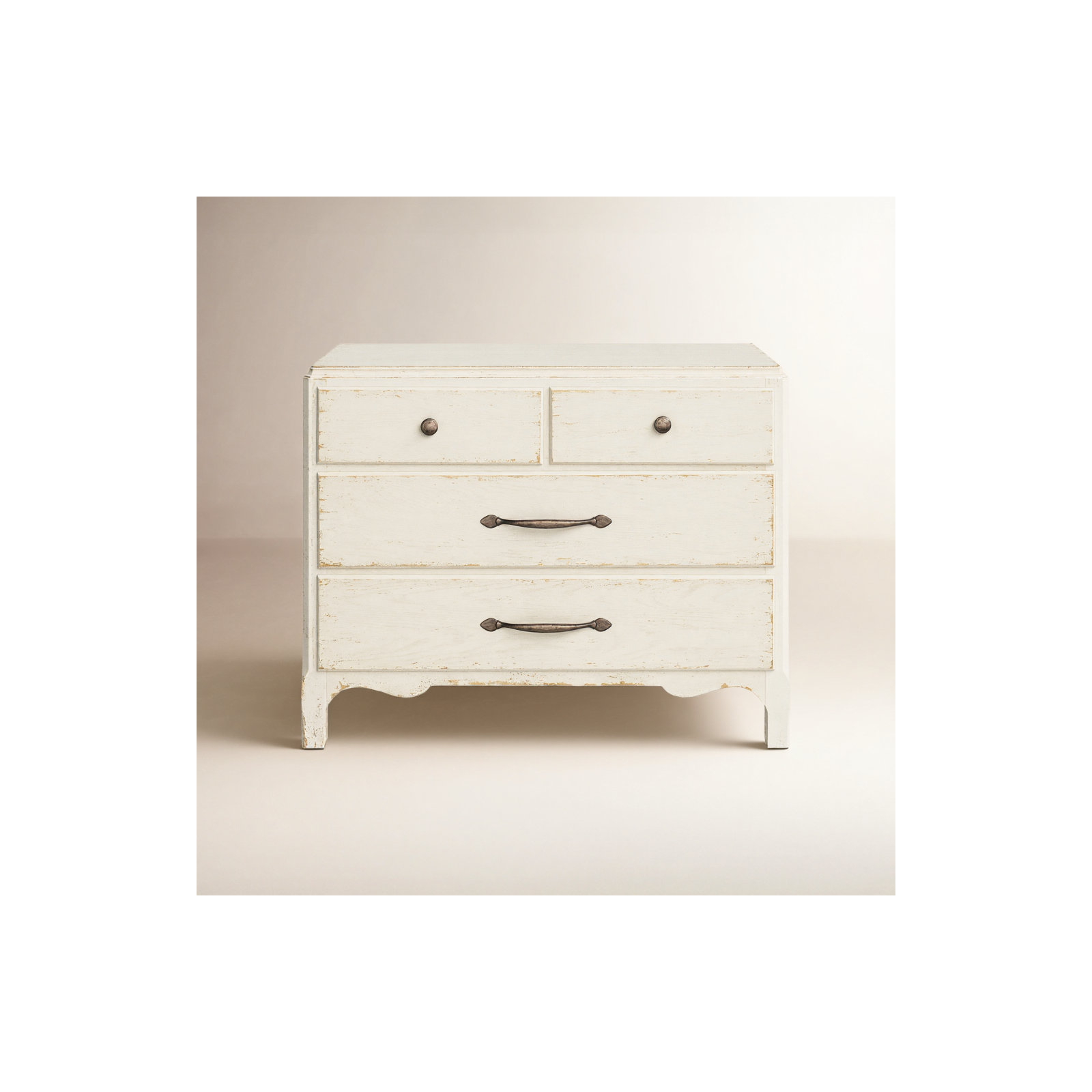Alcy 4 - Drawer Nightstand, Cream/Beige