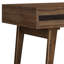 Bureau en bois d'acacia massif l 60 po Clarkson, style contemporain avec 3 tiroirs