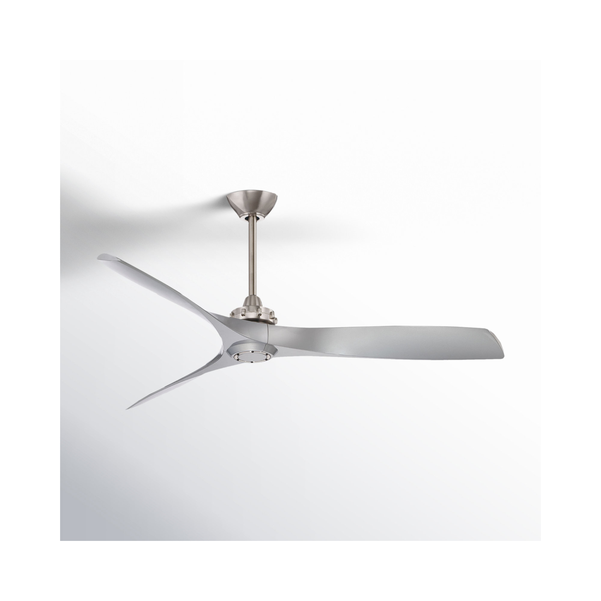 60" 3 - Blade Propeller Ceiling Fan with Remote Control, Brushed Nickel