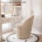 Upholstered Swivel Accent Vanity Stool-430170988