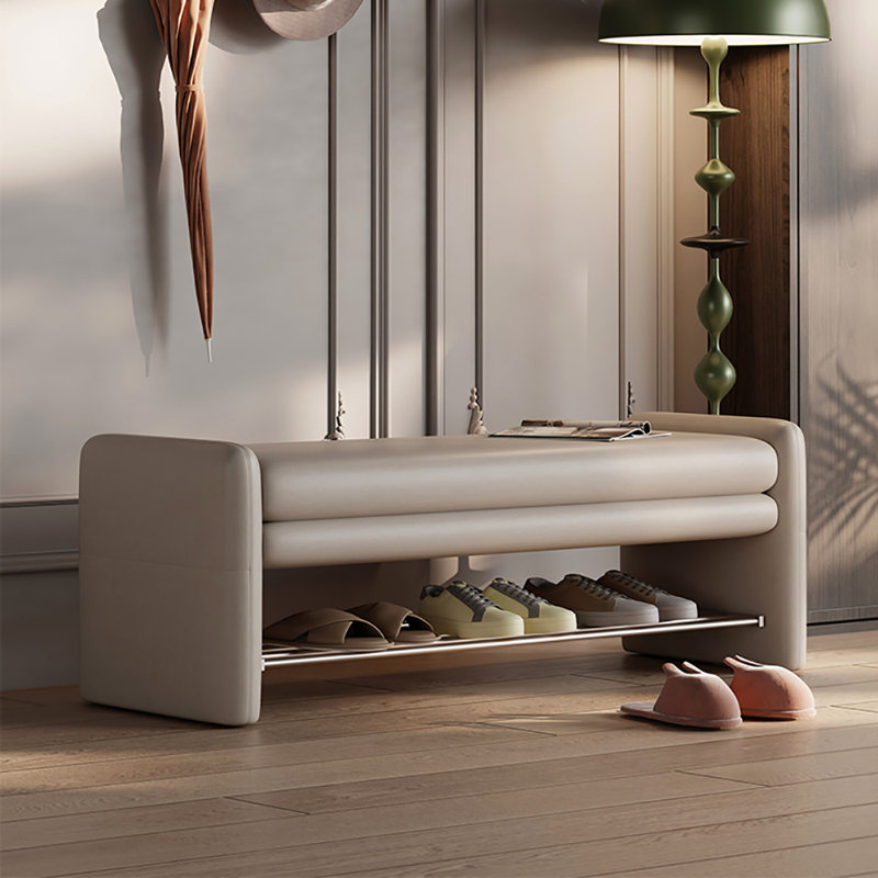 Tabouret à langer avec rangement 47,2 po, Beige