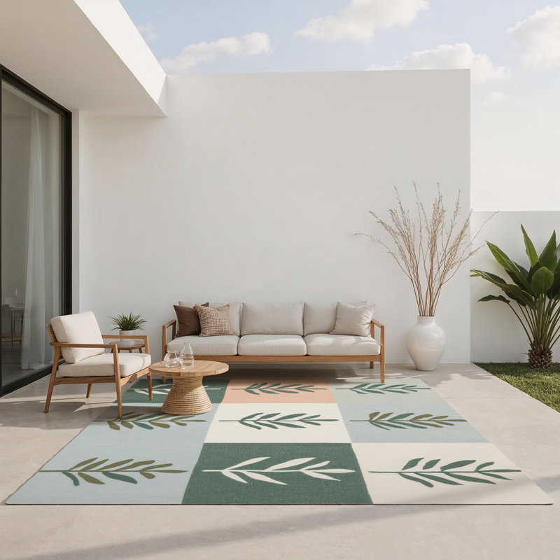 Tapis intérieur et extérieur Willow’S Grace, Rectangle 1 pi 6 po x 2 pi 6 po
