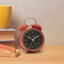 Quartz movement / Crystal Tabletop Clock in Red with Alarm