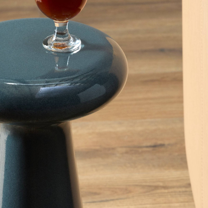 Bunker Rochel Smooth Concrete Pedestal End Table