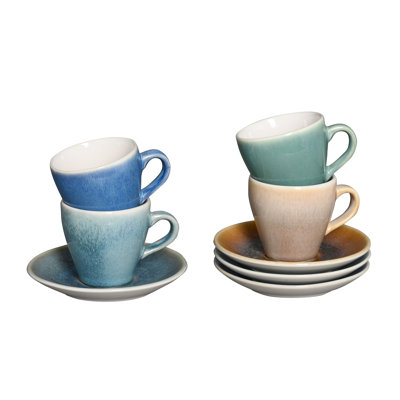 Stoneware Espresso Cup and Saucer