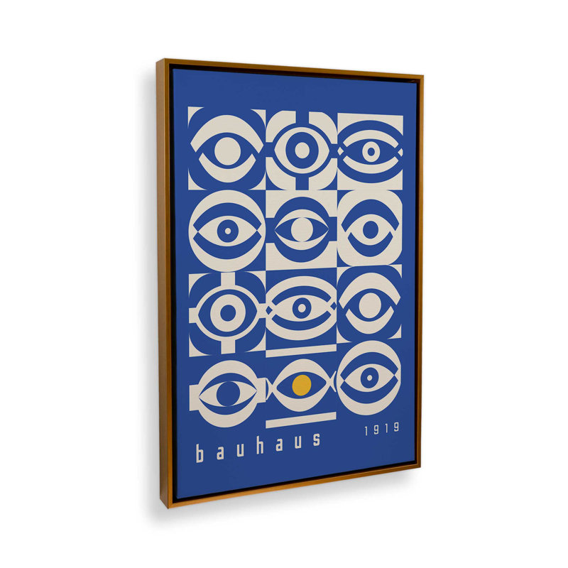 The Watchful Grid, reproduction sur toile encadrée, H 48,75 po x l 32,75 po, Or poli